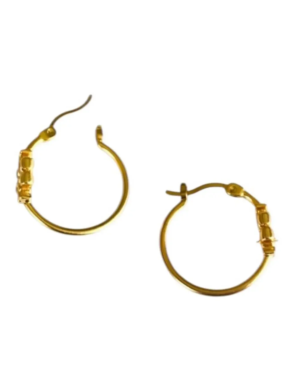 Tory Burch Silver Double T Logo Hoop Earrings NWT w Card